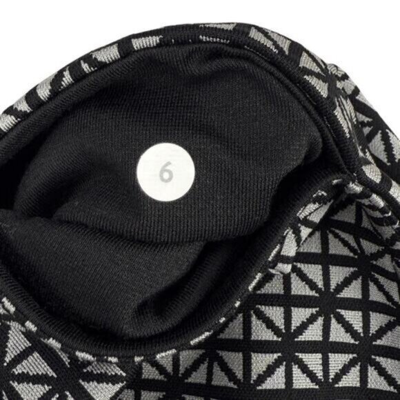 LULULEMON Wunder Under Pant In Tri Geo Silver Spoon Black Size 6 - Picture 8 of 8